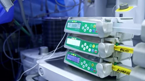 Medical Infusion Pumps in a Hospital Operating Room