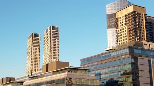 Skyscrapers downtown buildings of Puerto Madero Buenos Aires City of Argentina