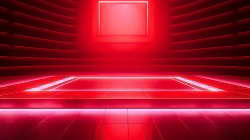 Futuristic Red Glowing Virtual Stage Animation