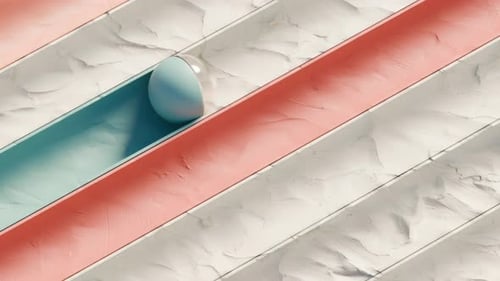 Animação de esferas satisfatórias em loop 3D