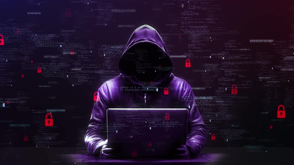 Digital Hacker Cyber Security System Hacked Warning Notification System ...