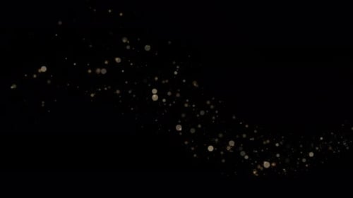 Festive Golden Sparkling Particle Light Trail