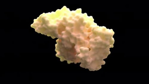 Lebendige Molekülstruktur mit bunten Verbindungen auf schwarzem Hintergrund