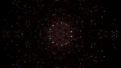 Dynamic Colorful Abstract Particles Connecting Seamless Background