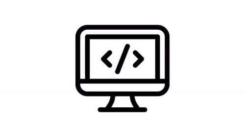 coding line icon animation
