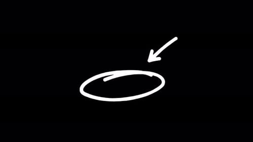 Hand-Drawn Arrow Pointing to a Circle Animation