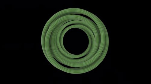 Abstract Circle Loop 4k Green