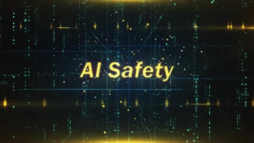 Ai Safety Word On Technology Background