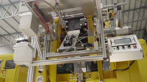 making Plastic Bin Bags and Trash Bags. Plastic production inside Modern Plastic Film Factory.