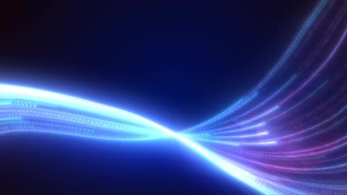 Dynamic Fluid Neon Light Trails Abstract Background