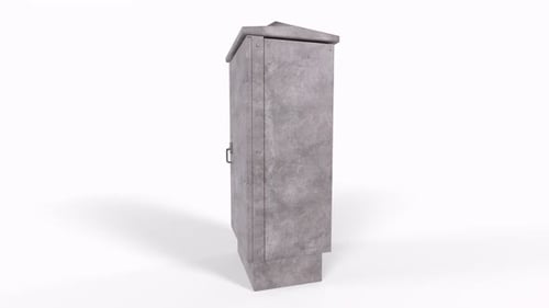 Caja utilitaria aislada en blanco