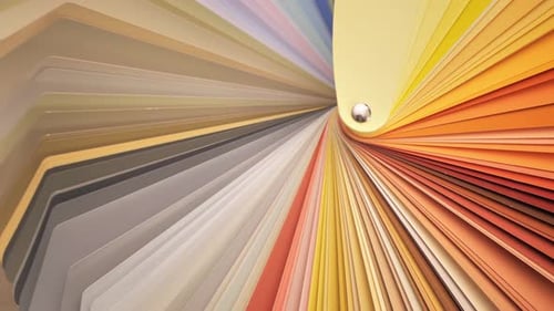 Close Up of Colorful Paint Swatches