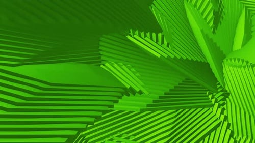 3D object green color geometric tunnel loop background