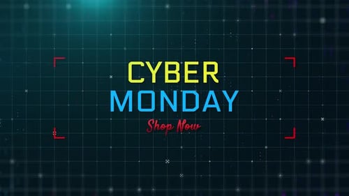 Futuristic Cyber Monday Kinetic Typography Promo