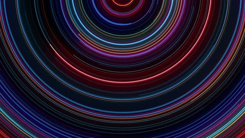 Futuristic Tech Background, Circle Line Motion Background
