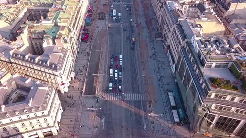 Paris Champs-Elysees by drone in 4k