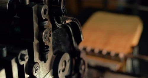 Old Printing Press Paper Loop