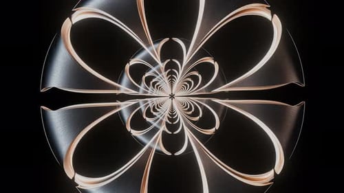 Abstract Neon Geometric Lines in Constant Motion