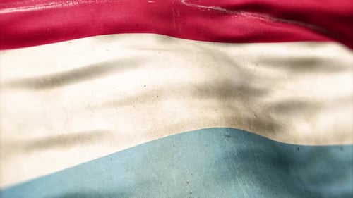 Weathered Distressed Waving Flag Fabric Animation