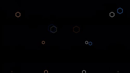 Animated Geometric Hexagons Minimal Background Loop