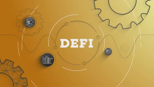 Infographie Defi sur fond jaune en boucle