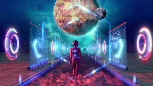 Planetary Matrix Abstract Scene Vj Loop