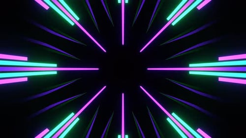 Purple And Turquoise Neon Energy Center Background Vj Loop In 4K