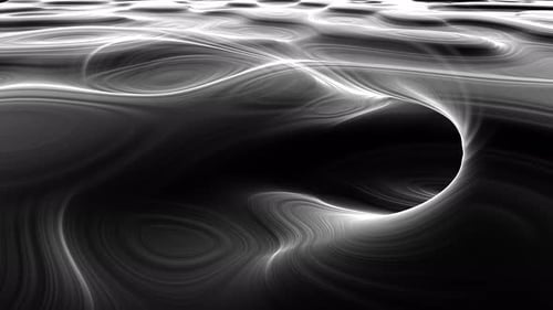 Abstract Fluid Black and White Energy Wave Background