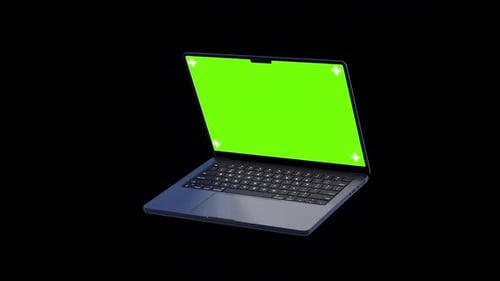 Laptop Mockup Green Screen
