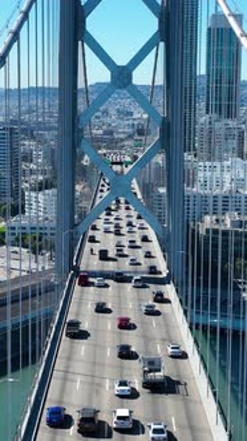 Oakland Bay Bridge At San Francisco In California United States.