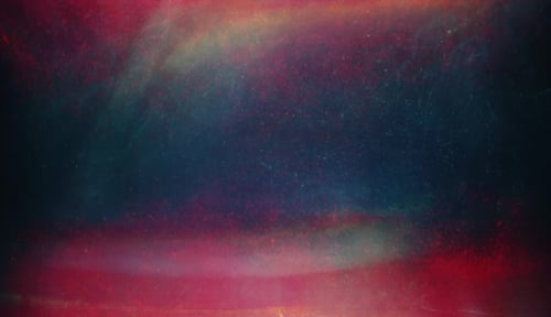 Vintage Light Gradient Overlay, Soft Rainbow Film Dust Texture, Analog Fade Background Animation