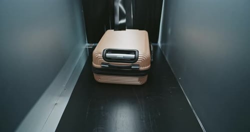Security Checkpoint in Airport Baggage Screening Procedure for Boarding Plane Flight