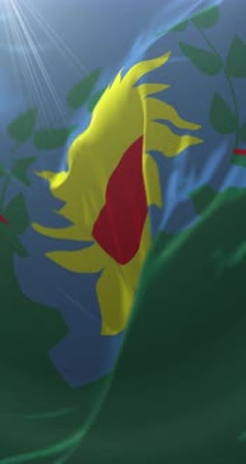 Abstract Stylized Nature Flag Waving Background Loop Animation