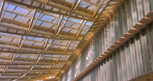 Architektonischer Entwurf der Überdachung des Forum des Halles in Paris, Frankreich. Nahaufnahme