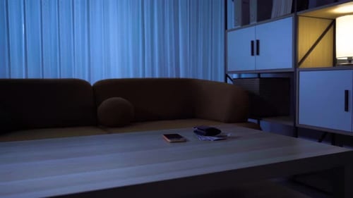 Burglar Stealing Cash in a Dark Room