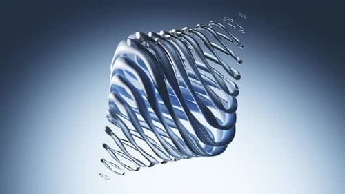 3d Render with Abstract Art Surreal Alien Substance Liquid Substance in Curve Wavy Smooth and Soft