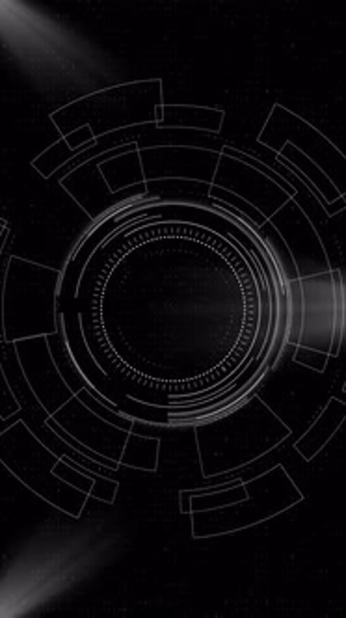 Konzept der digitalen Informationstechnologie für Cybersicherheit. Polygon-Binärcode, verbunden auf Dunkelblau