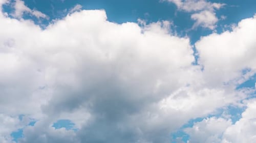 Time Lapse of Clouds Floating in Blue Sky