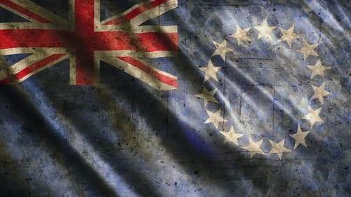Bandera de las Islas Cook Grunge