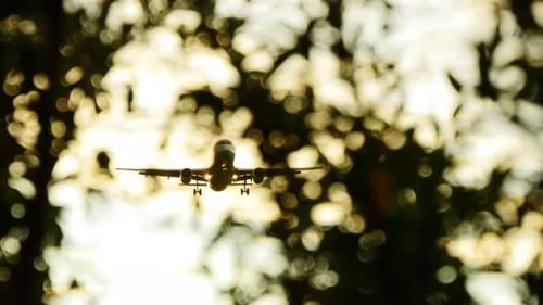 Aviation Industry Air Travel Business Scene of Airplanes Landing at Airport