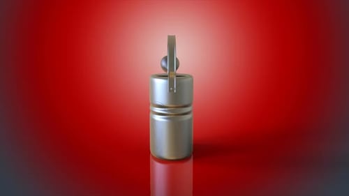 Rotating 3D Metallic Watering Can Animation