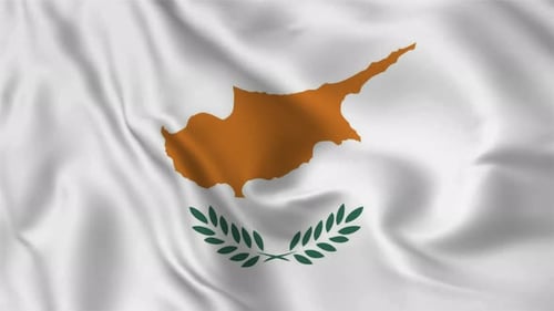 Cyprus National Flag Waving Animation