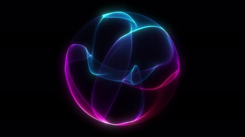 Abstract Glowing Energy Sphere Loop Animation