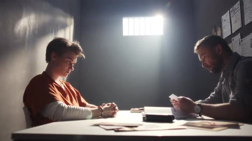 Intense Interrogation Scene in Stark Room