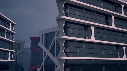Edificio de oficinas moderno con abundancia de ventanas