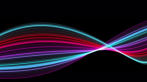 Dynamic Neon Light Waves Flowing Loop