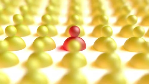 Leadership Boss From Crowd Concept Creative Able to Loop Seamless