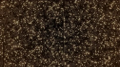 Abstract Golden Sparkling Grid Digital Background Animation