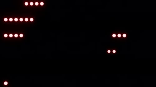 Red Neon Dots On Black Background Vj Loop Animation