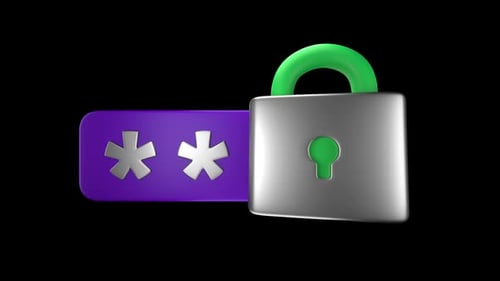 Password Protection 3D Animation | Alpha Channel
